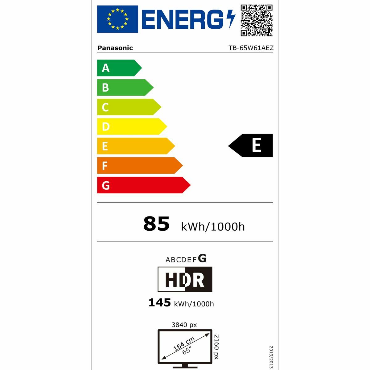 Smart TV Panasonic TB65W61AEZ 65 65" 4K Ultra HD LED HDR DVB-T2 Edge-LED LCD DVB-S2