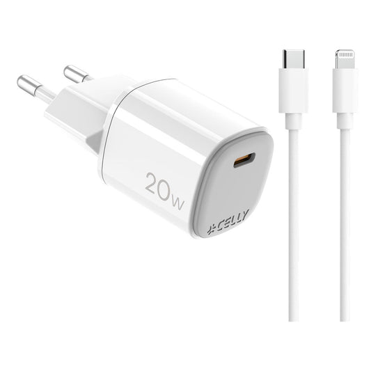 USB Cable Celly UPTC1USBC20WCTL White