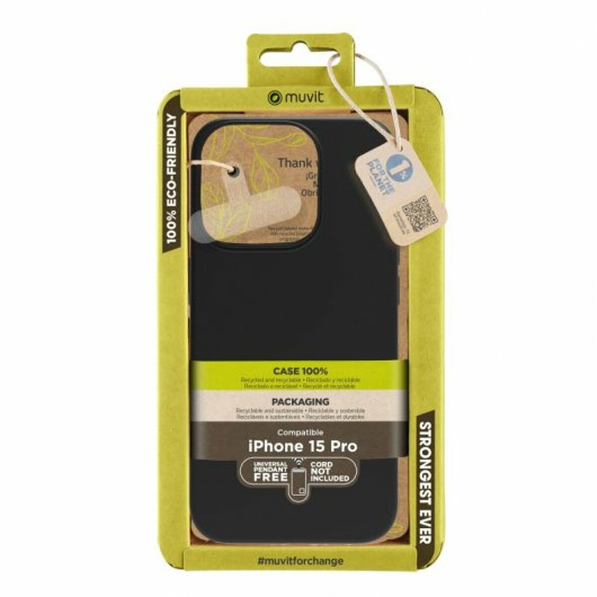 Mobile cover Muvit iPhone 15 Pro Clear iPhone 15 Pro