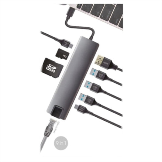 USB Hub CoolBox COO-DOCK-01 Grey