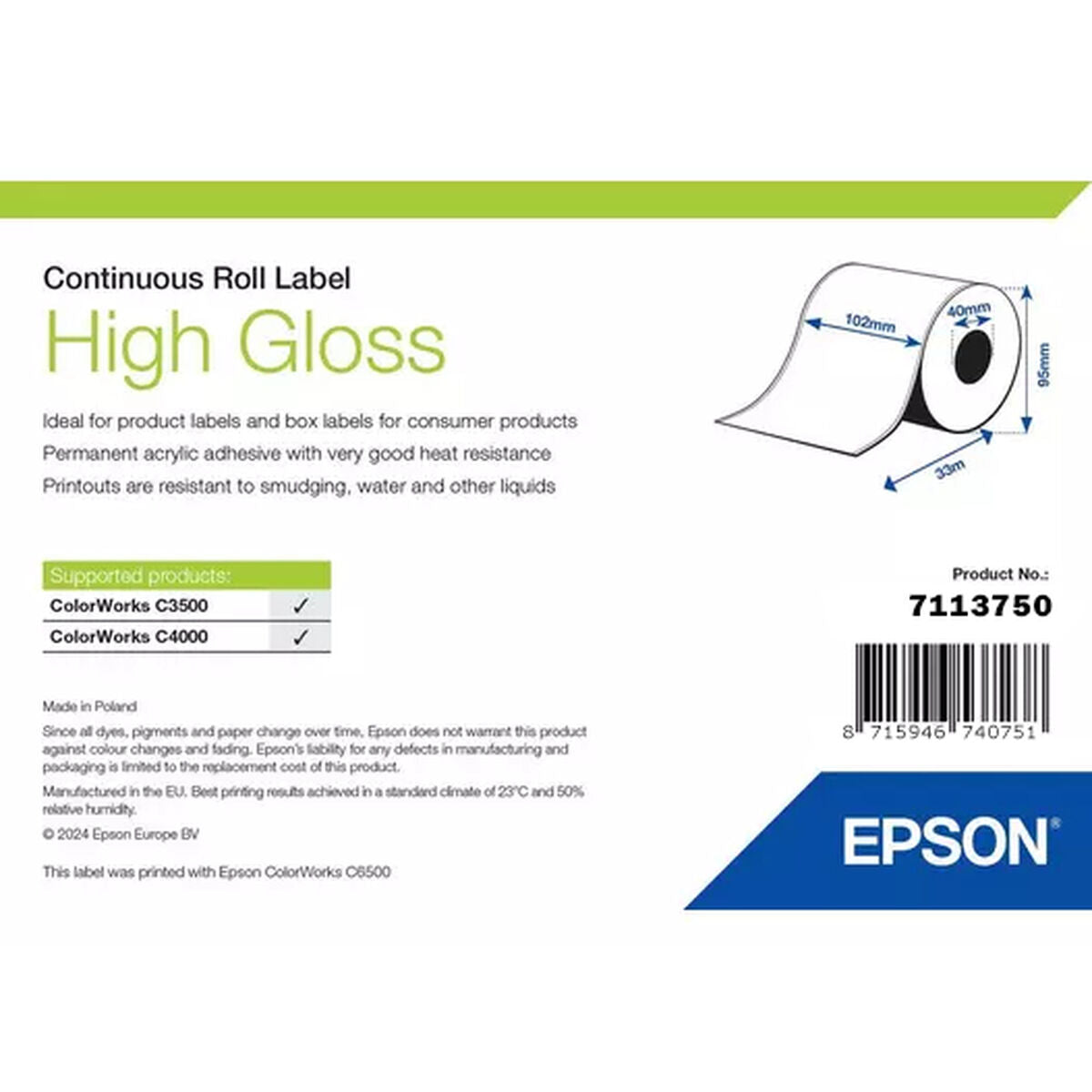 Original Ink Cartridge Epson 7113750
