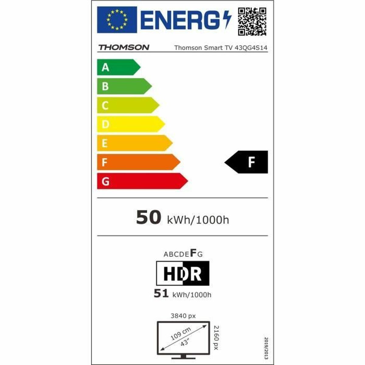 Smart TV Thomson 43QG4S14 43" QLED 4K Ultra HD