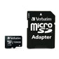 Micro SD Memory Card with Adaptor Verbatim 44085