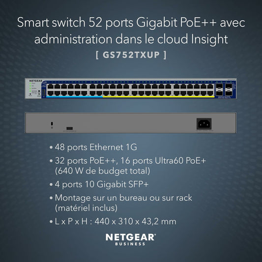 Switch Netgear GS752TXUP-300EUS