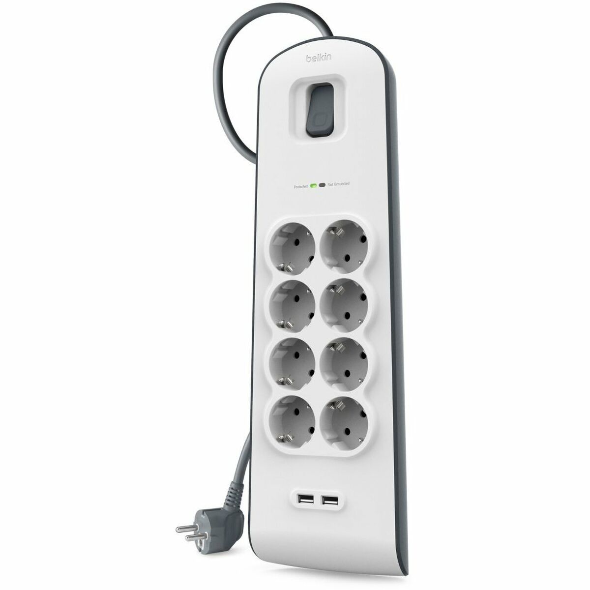 Power Socket 8 Sockets with Switch Belkin BSV804VF2M USB x 2 White (2 m)