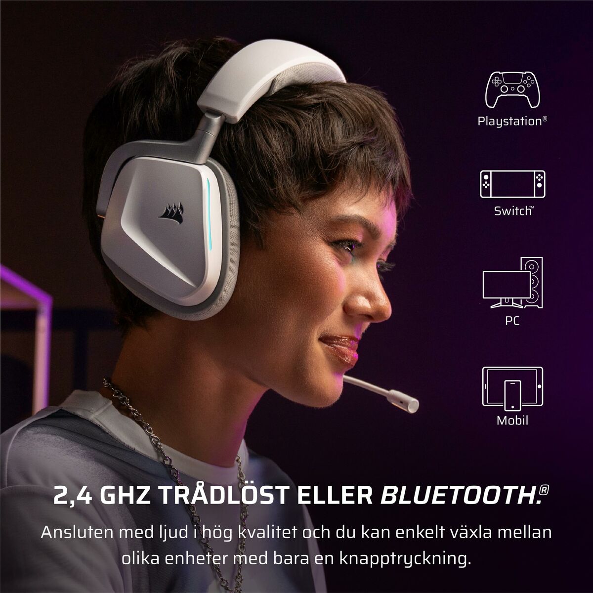 Headphones Corsair CA-9011380-WW White