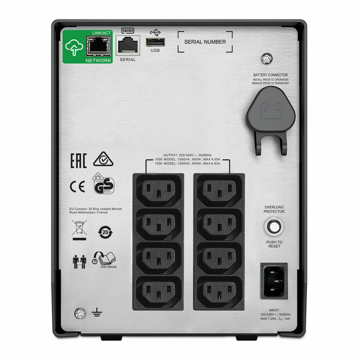 Uninterruptible Power Supply System Interactive UPS APC SMC1000IC 600 W 1000 VA