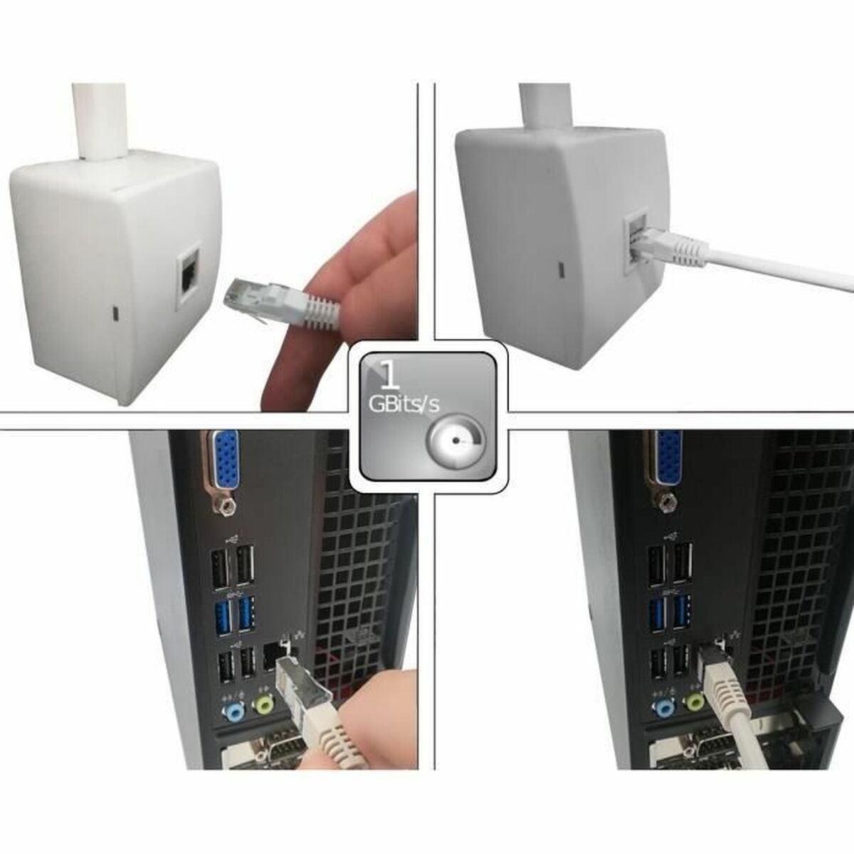 UTP Category 6 Rigid Network Cable Lineaire White 2 m
