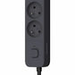 4-socket plugboard with power switch QUARX (1,5 m)