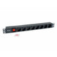 Schuko 19" 8 Way Multi-socket Adapter Equip 333283 Black (1,8 m)