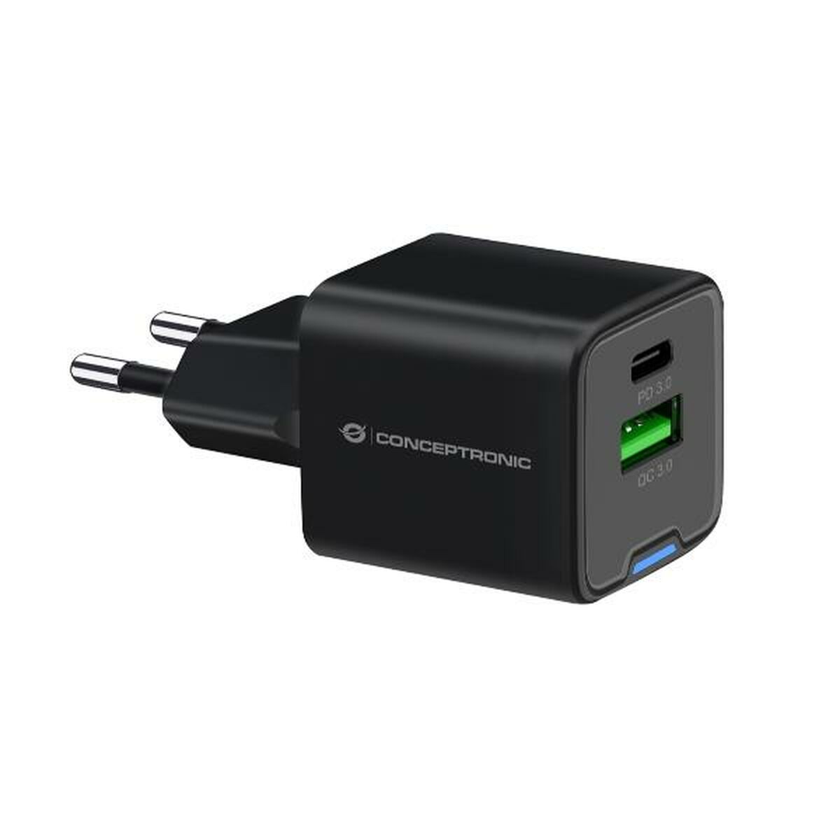 Wall Charger Conceptronic 120550303101 White Black 20 W