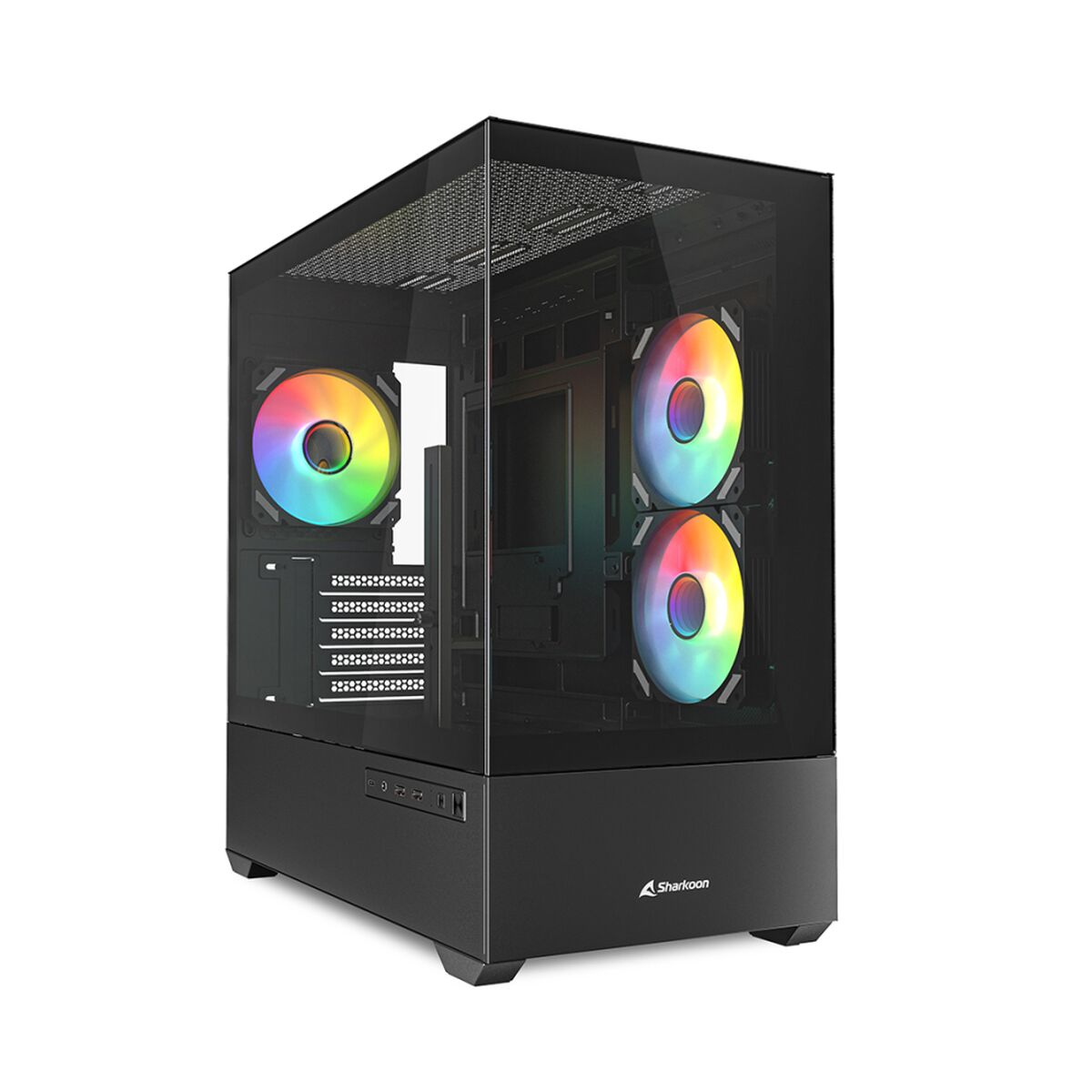 ATX Semi-tower Box Sharkoon MK6 RGB Midi Tower Blanco White