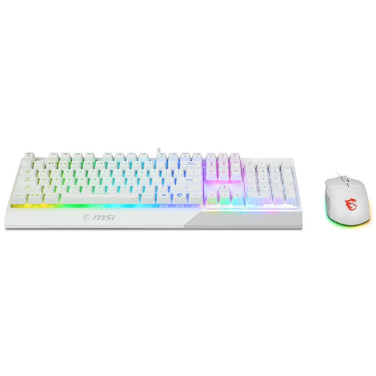 Keyboard and Mouse MSI Vigor GK30 Spanish Qwerty White