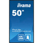 Videowall Monitor Iiyama MONITOR IIYAMA 50" 4K Ultra HD 50" 49,5"