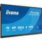 Touch Screen Monitor Iiyama TE7512MIS-B4AG 4K Ultra HD 65"