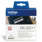 Continuous Film Tape Brother DK22211 29 mm Black Black/White White