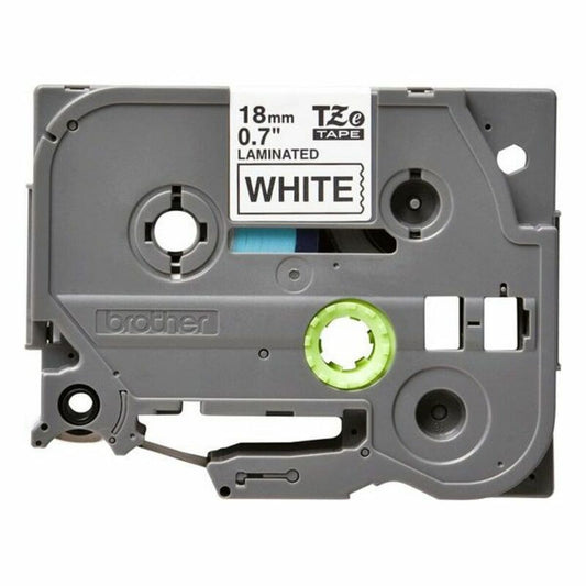 Laminated Tape for Labelling Machines Brother TZE241 Black/White 18mm