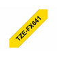 Original Dot Matrix Tape Brother Tape TZ-FX641 Black/Yellow 18mm