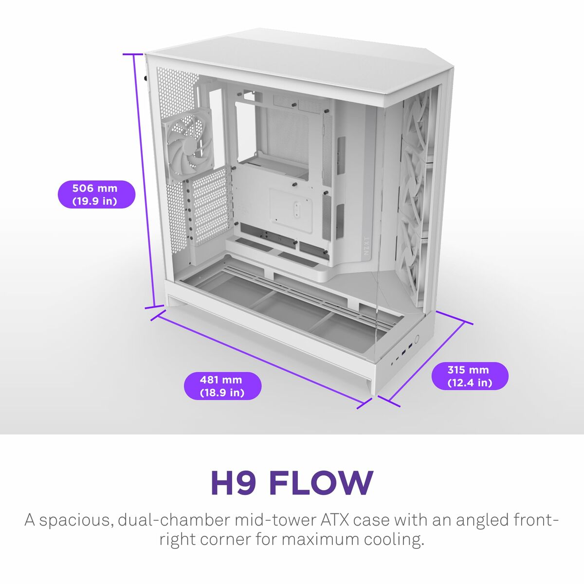 ATX Semi-tower Box NZXT CM-H92FW-01 White