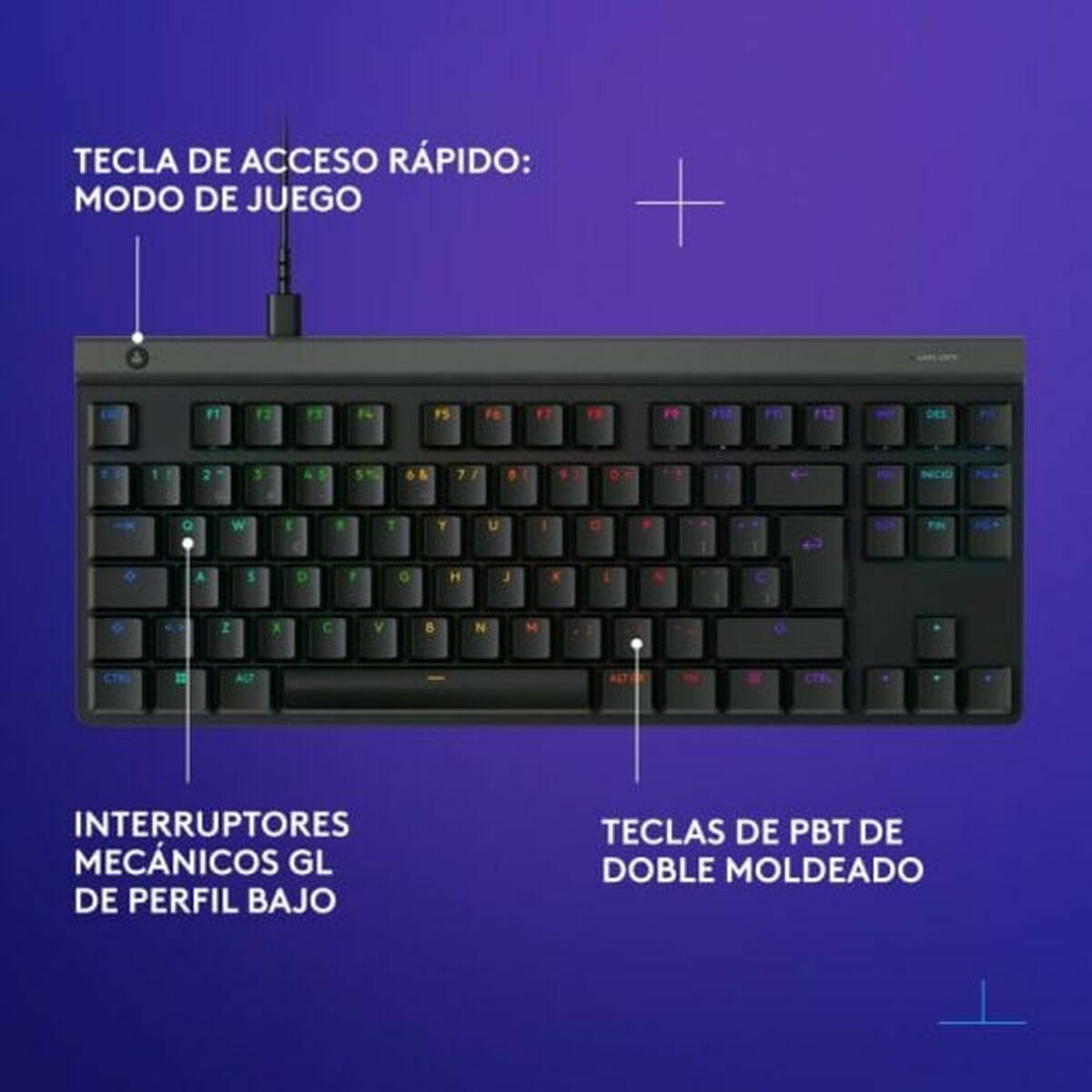 Keyboard and Mouse Logitech 920-012891 Black Spanish Qwerty