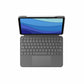 iPad Case + Keyboard Logitech 920-010145 Grey Spanish Qwerty QWERTY