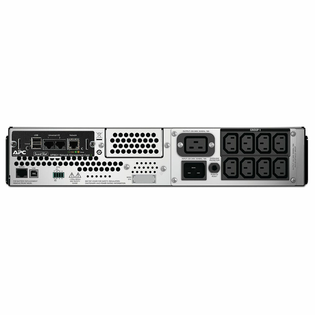 Uninterruptible Power Supply System Interactive UPS APC Smart-UPS 2200VA 1980W Black 2200 VA