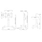TV Mount Neomounts PLASMA-M2500TBLACK 42" 100" 150 kg