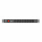 Schuko 19" 8 Way Multi-socket Adapter with On / Off Switch Lanberg PDU-08I-0200-C20-BK (2 m)
