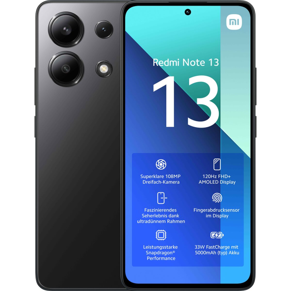 Smartphone Xiaomi Redmi Note 13 6,67" Dimensity 6080 256 GB 8 GB RAM Black