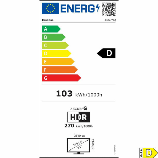 Smart TV Hisense 85U7NQ 4K Ultra HD LED 85"
