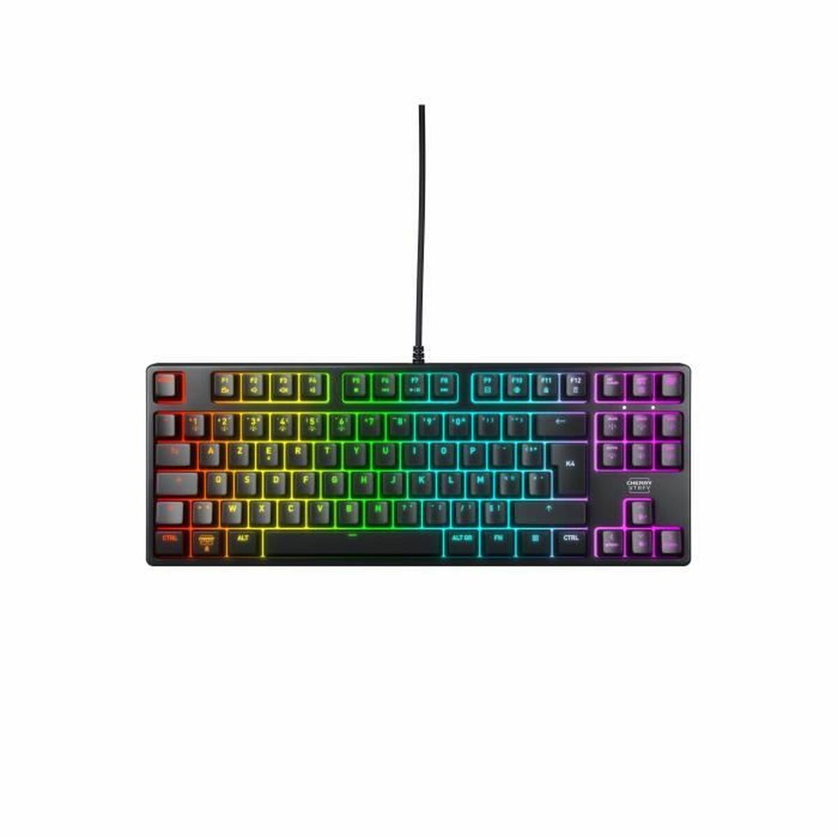 Keyboard and Mouse Cherry Black AZERTY