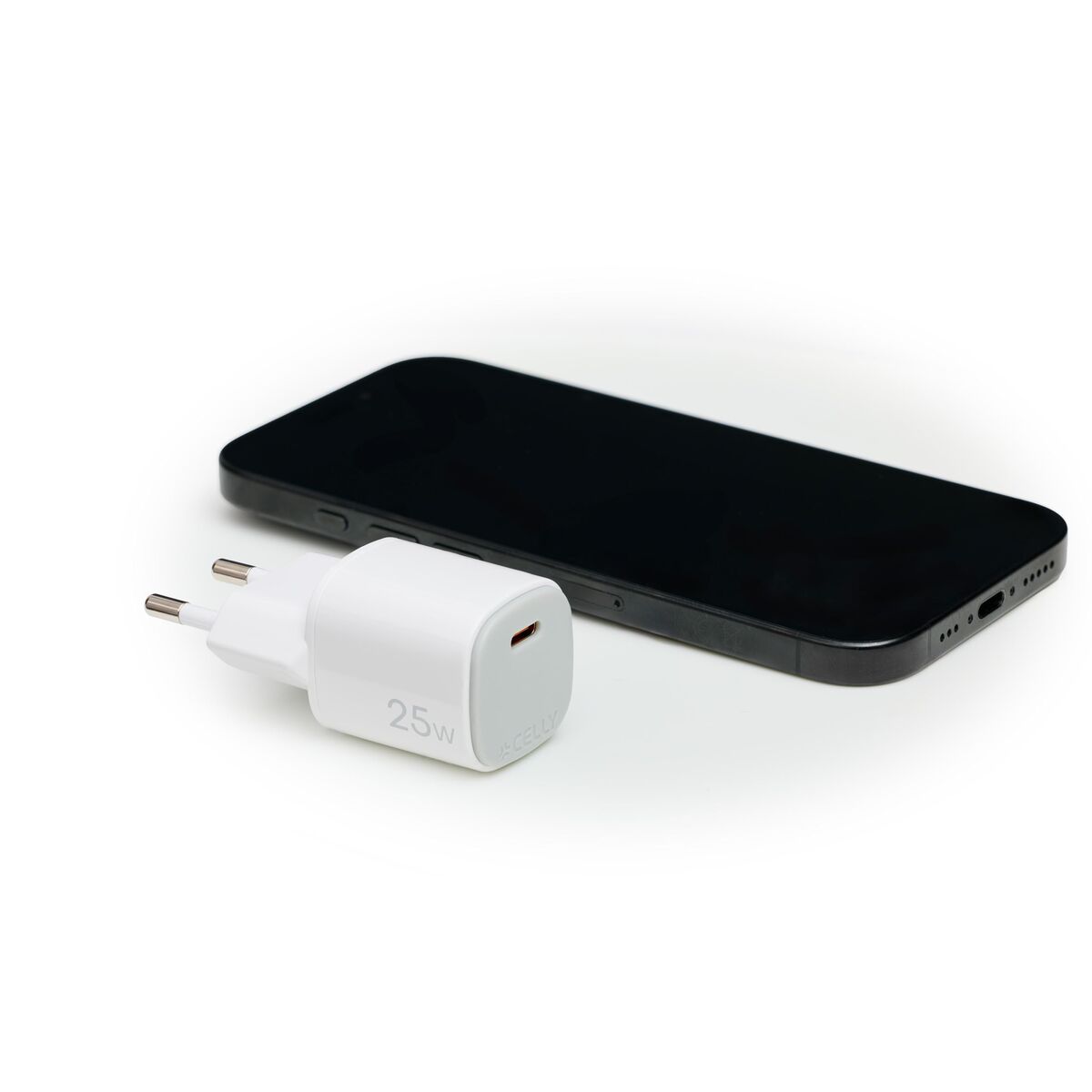 Wall Charger Celly UPTC1USBC25WWH White 25 W