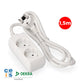 2-socket plugboard without power switch EDM 41015 Schuko (1,5 m)