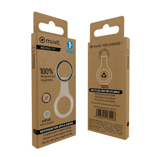 Keychain Muvit for Change Black Case AirTag