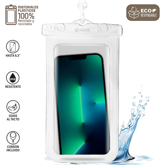 Waterproof case Muvit for Change White Universal 6,5" (6,5")