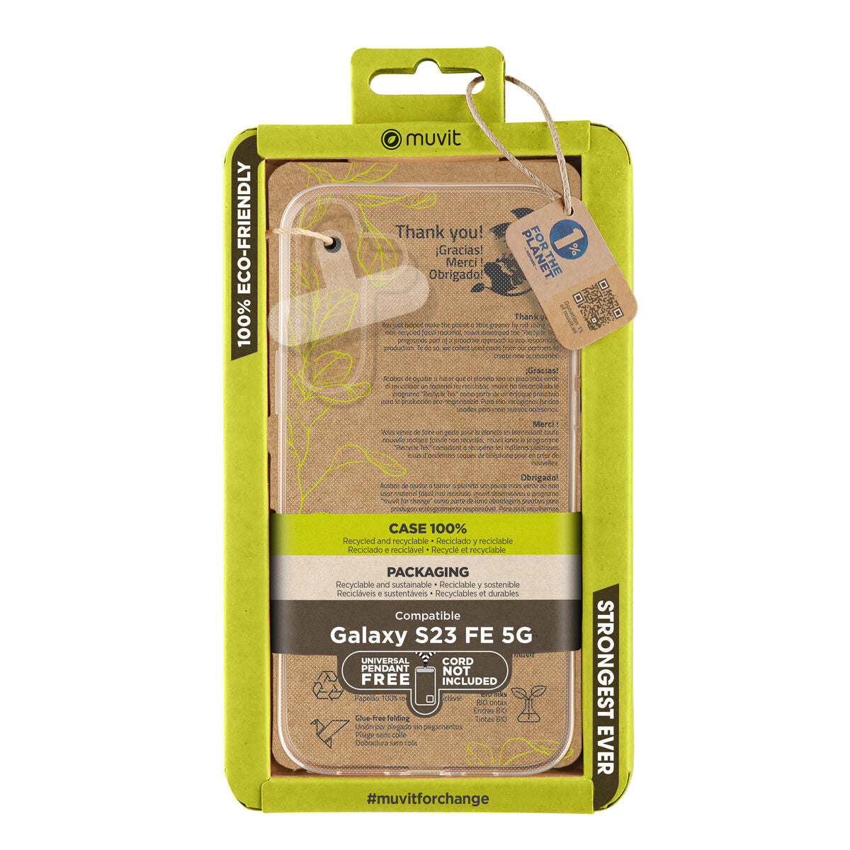 Mobile cover Muvit for Change Galaxy S23 FE 5G Transparent Samsung Galaxy S23 Ultra