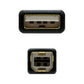 USB 2.0 A to USB B Cable NANOCABLE 10.01.120 Black