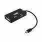 Mini DisplayPort to VGA/DVI/HDMI adapter 3 en 1 NANOCABLE 10.16.3302-BK Black