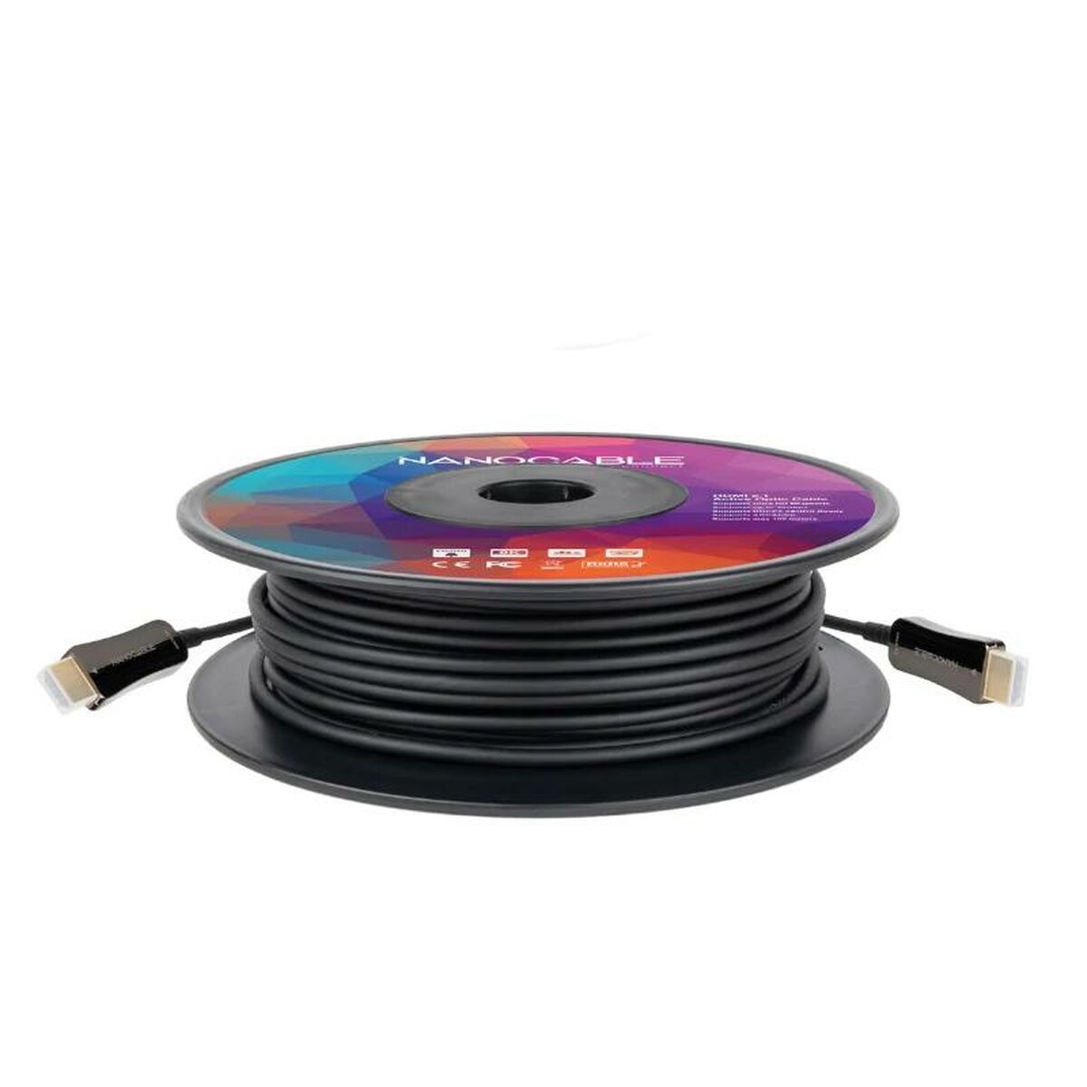 HDMI Cable NANOCABLE 10.15.2160 60 m Black 8K Ultra HD 48 Gbit/s