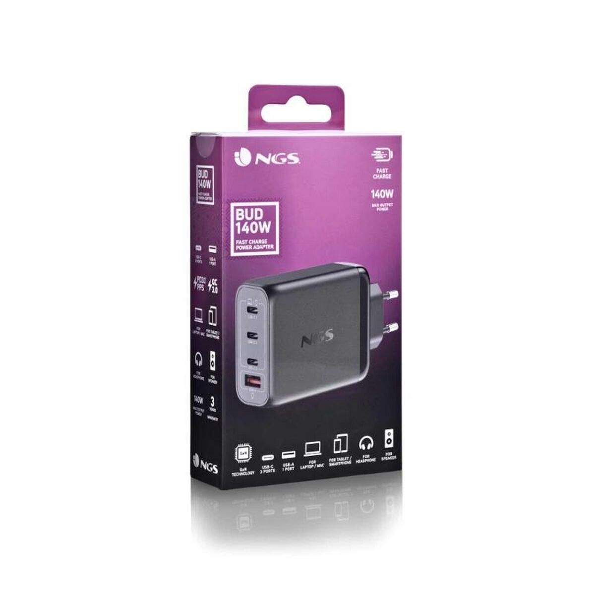Laptop Charger NGS ULTRARAPIDO140W 140 W