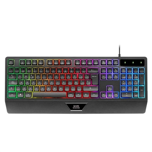 Gaming Mouse Mars Gaming MK124ES Black Spanish Qwerty