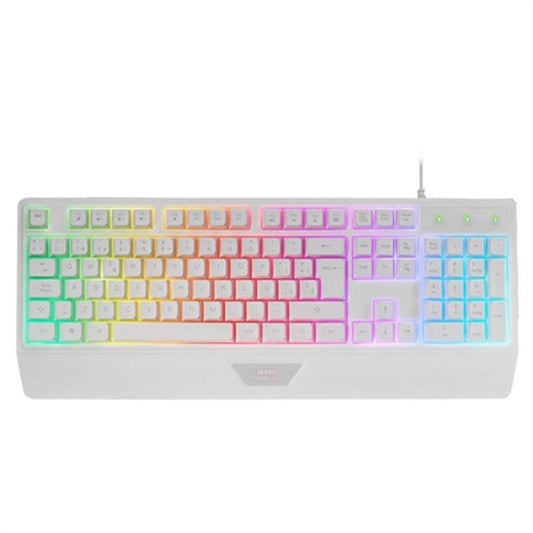 Gaming Mouse Mars Gaming MK124WES White Spanish Qwerty