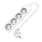 4-socket plugboard without power switch TM Electron TMUAD504 White 3680 W (1,5 m) (4 Units)