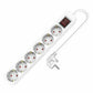 6-socket plugboard without power switch TM Electron TMUAD506S White 3680 W (1,5 m)
