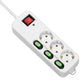3-socket plugboard with power switch TM Electron 3680 W White (1,5 m)