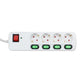 4-socket plugboard without power switch TM Electron TMUAD554 White 3680 W (1,5 m)