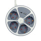 3-socket plugboard with power switch TM Electron TMUAD554CB White Grey 3680 W 30 W (1,5 m)
