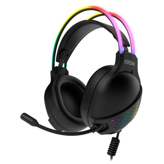Headphones with Microphone Krom Klaim Black