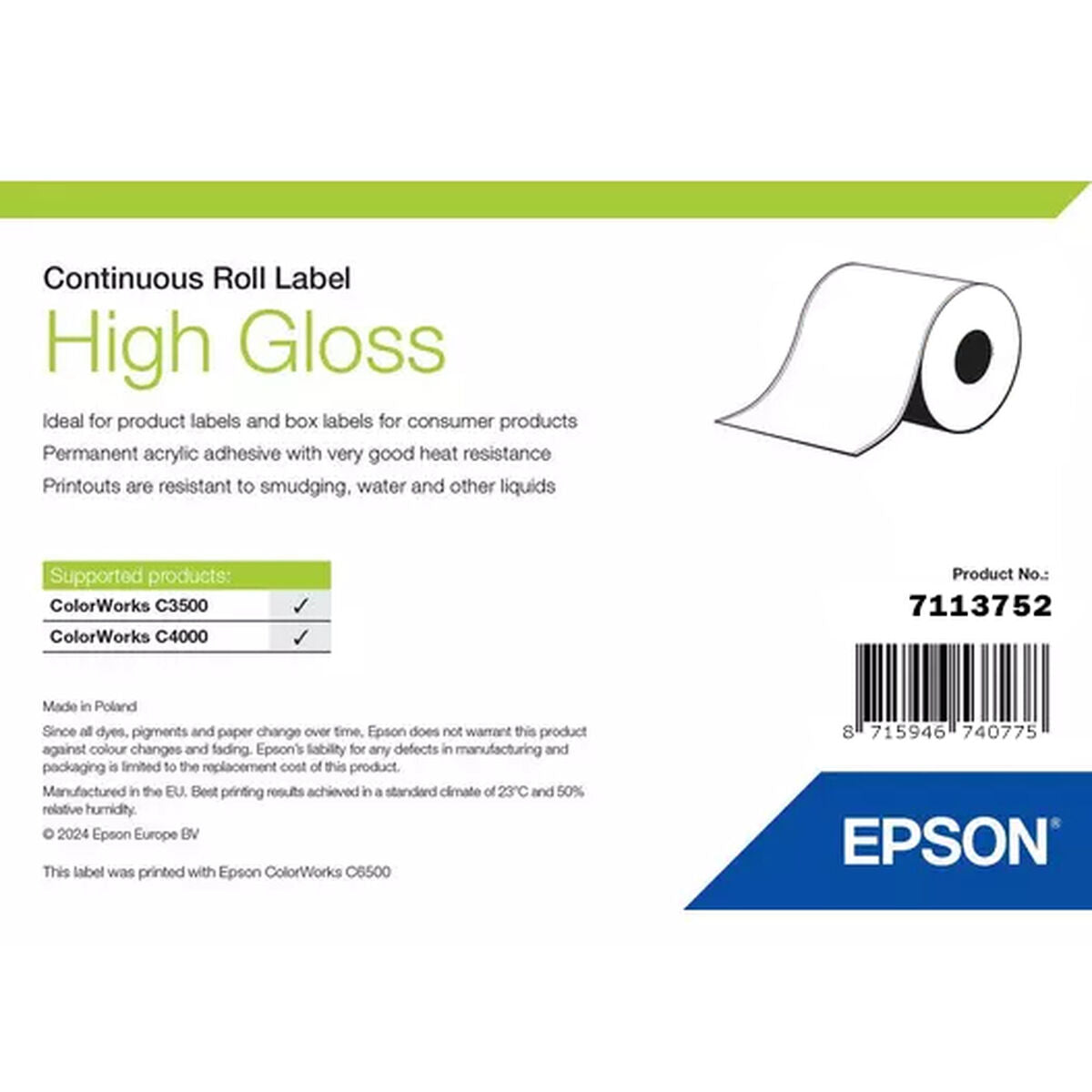 Original Ink Cartridge Epson 7113752 (1 Unit)