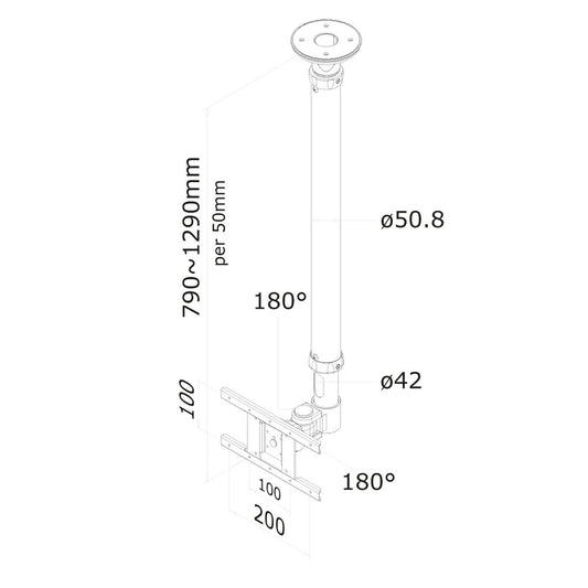 TV Mount Neomounts FPMA-C100SILVER 10" 30" 12 kg